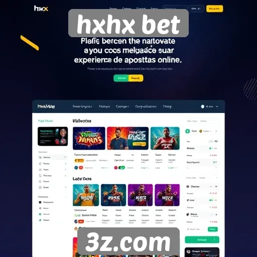 Análise da interface do site hxhx bet